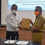 Gubernur Sulbar Serahkan LKPD Kepada BPK RI Perwakilan Sulbar