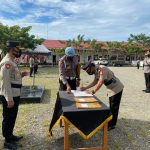 Kapolres Mamuju Tengah Pimpin Upacara Sertijab dan pengukuhan Pejabat di Lingkungan Polres Mamuju Tengah