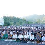 Personil Polda Sulbar Gelar Solat  Idul Fitri di Lapangan Mapolda Sulbar