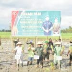 Kunjungan kerja Di Polewali Mandar, Danrem 142 Tatag Tanam Padi dan Tatap Muka Dengan Petani