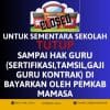 Mulai Besok Guru di Kabupaten Mamasa Mogok Kerja