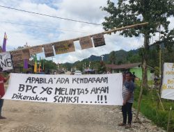 Masyarakat Tamalea Blokade Jalan Untuk Kendaraan Perusahaan Batu Bara