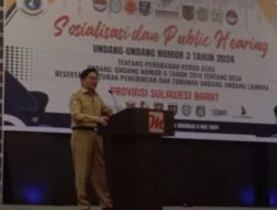 Yakub F Solon Wakili Pj Gubernur Sulbar Hadiri Sosialisasi dan Public Hearing UU Desa