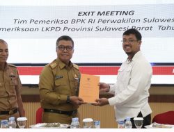 Pemprov Sulbar Gelar Exit Meeting, Tanda Usainya Pemeriksaan Interen BPK
