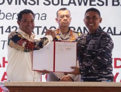 Dukung Program yang Pro Masyarakat, Lanal Mamuju Jalin Sinergi dengan Pemprov Sulbar