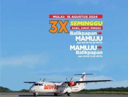 Wings Air Umumkan, 16 Agustus 2024 mulai Terbang Mamuju – Balikpapan