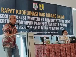 Rakor PUPR Pusat dan PUPR se Sulbar, Sinkronisasi Data Pembangunan Infrastruktur Jalan