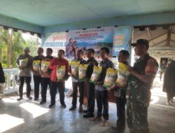 Bulog dan Pemprov Sulbar Salurkan Bantuan Pangan Beras, Dandim Mamuju Pantau Prosesnya