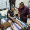 Wagub Sulbar Jenguk Polisi yang Terluka Amankan Eksekusi Palludai, Campalagian