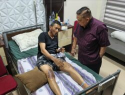 Wagub Sulbar Jenguk Polisi yang Terluka Amankan Eksekusi Palludai, Campalagian