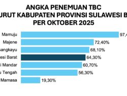Penemuan Kasus TBC di Sulawesi Barat Capai 64,30 Persen Tertinggi Mamuju, Dinkes Dorong Akselerasi Eliminasi TBC 2030