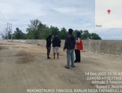Jelang PHO dan Peresmian, BPBD Sulbar Lakukan Pengambilan Visual Proyek Tanggul BTS Jalan Pattana Endeng – Tapalang Barat