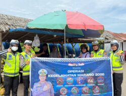 Keliling Kota Mamuju, Ditlantas Polda Sulbar Sosialisasikan Keselamatan Berkendara