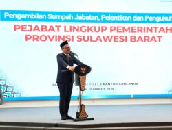 Gubernur Sulbar Lantik Kain Lotong sebagai Kadis DPMPTSP: Ini Pejabat “Impor” dari Mamasa