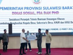 Komitmen Gubernur Suhardi Duka untuk Aparat Desa, BKK Rp3,3 Miliar Disalurkan di Polman