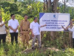 Kepala Dinas Perkimtanhub Sulbar dan Wamenham RI Tinjau Lokasi Rencana Pembangunan Kanwil Kementerian HAM 