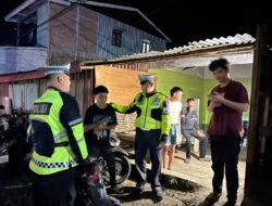 Patroli Malam Polantas Polda Sulbar, Warga Diajak Tertib Berlalu Lintas dan Waspada Lingkungan