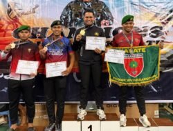Disiplin dan Latihan Berbuah Emas, Briptu Risaldi Kembali Naik Podium