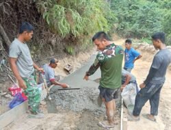 TMMD ke-130 Kodim 1418/Mamuju Kebut Pengecoran Jalan, Akses Warga Pammulukang Segera Makin Baik