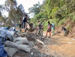 Progres Capai 52 Persen, Satgas TMMD Kodim 1418/Mamuju Terus Genjot Pembangunan Rabat Beton